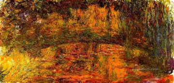 Impressionism Flowers Painting - The Japanese Bridge 2 Claude Monet Impressionism Flowers
